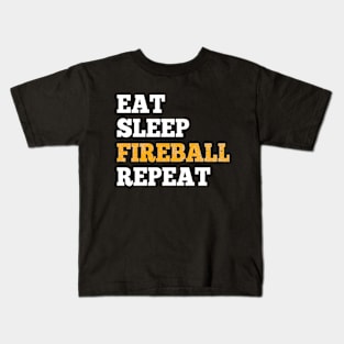 Eat Sleep Fireball Repeat - Design for RPG Gamers Kids T-Shirt